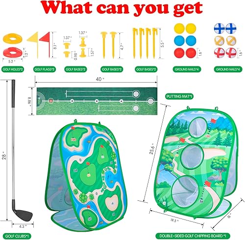 Miniatura 6 de Awsoo Juego de golf 3 en 1 para niños con 8 pelotas (8 pelotas de golf)