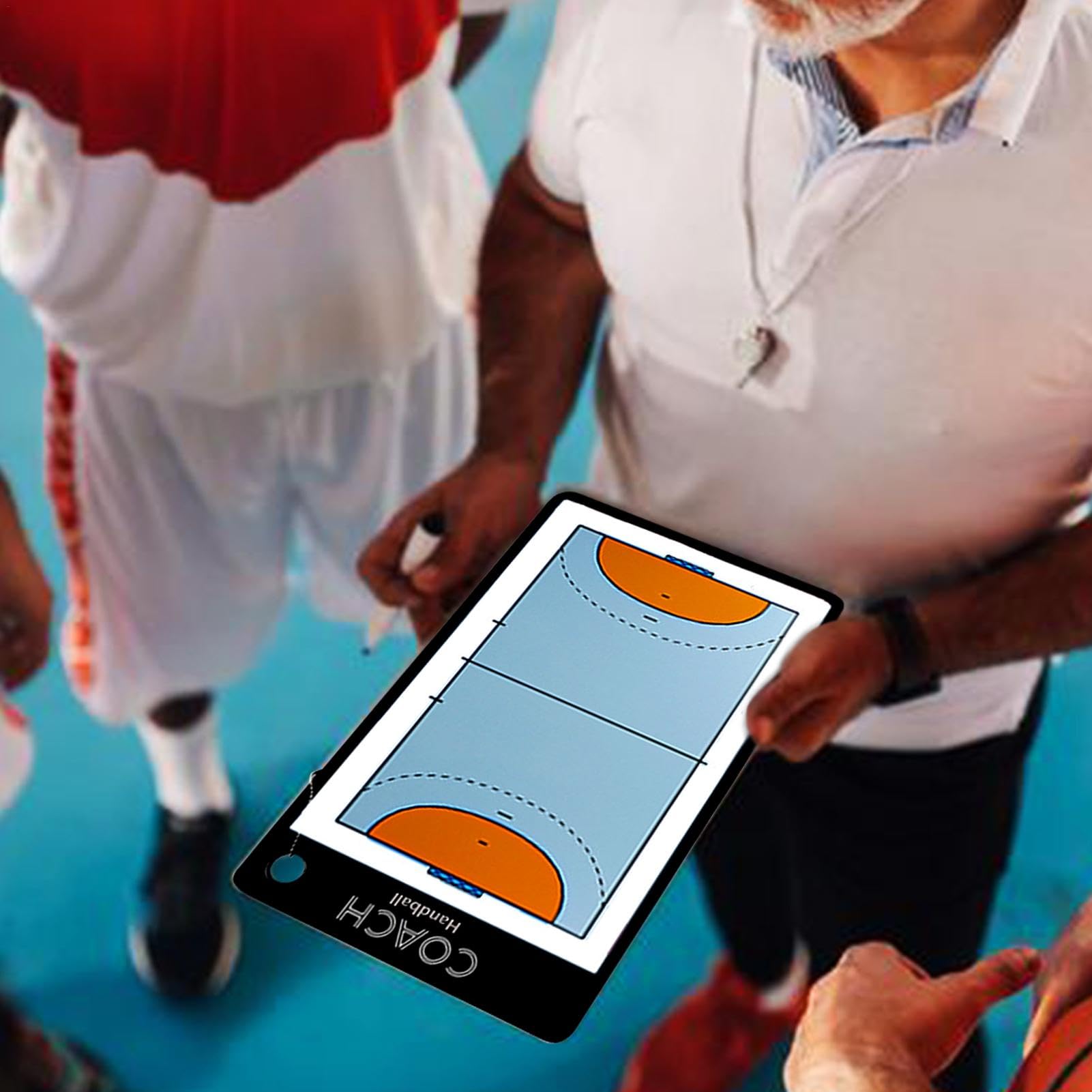 Tableau d'affichage | Tableau d'affichage | Tableau de coaching magnétique | Tactiques de handball portables, outil de stratégie de handball, outil de visualisation du terrain, tableau tactique avec t