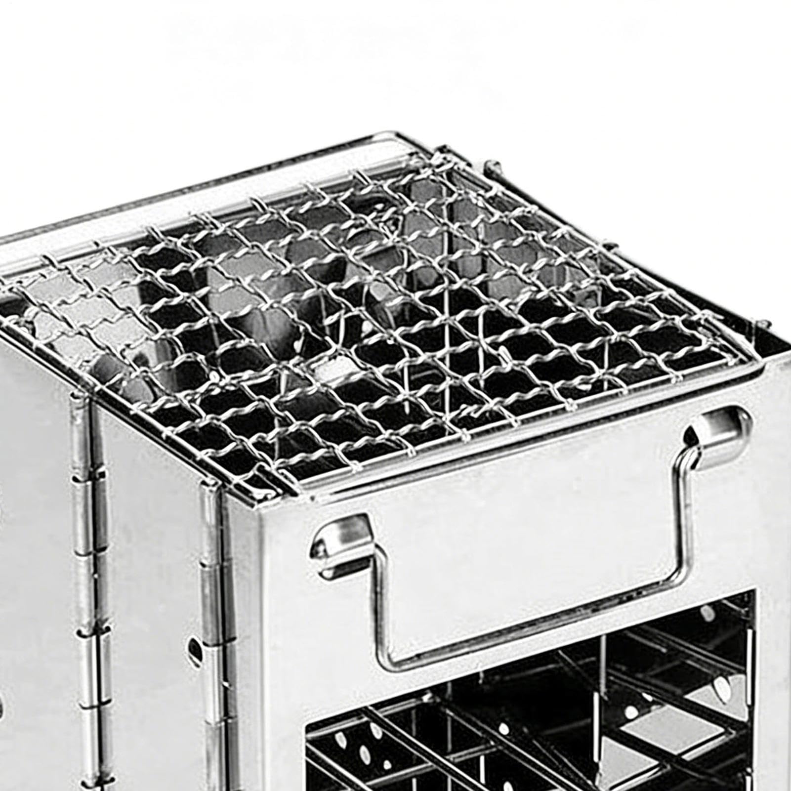 Piccola stufa da campeggio, bruciatore pieghevole per esterni, stufa a legna portatile per campeggio, per zaino, giardino, patio, escursioni, picnic, famiglia e