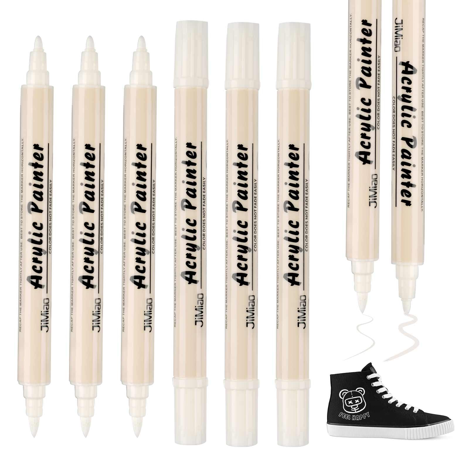 12 Stück Textilstifte Waschmaschinenfest Schwarz - Acrylstifte Für T-Shirts & Stoff | 2-3mm | Ungiftig