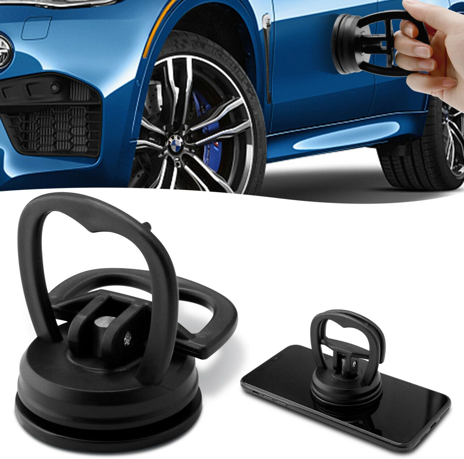 3Pcs Car Dent Repair Puller,practial Tools of dent Remove,Strong Suction Cup dent Puller,dent Suction to Solve,Pull Panel Ding Remover Sucker Suction Cup Tool,dent Puller kit.