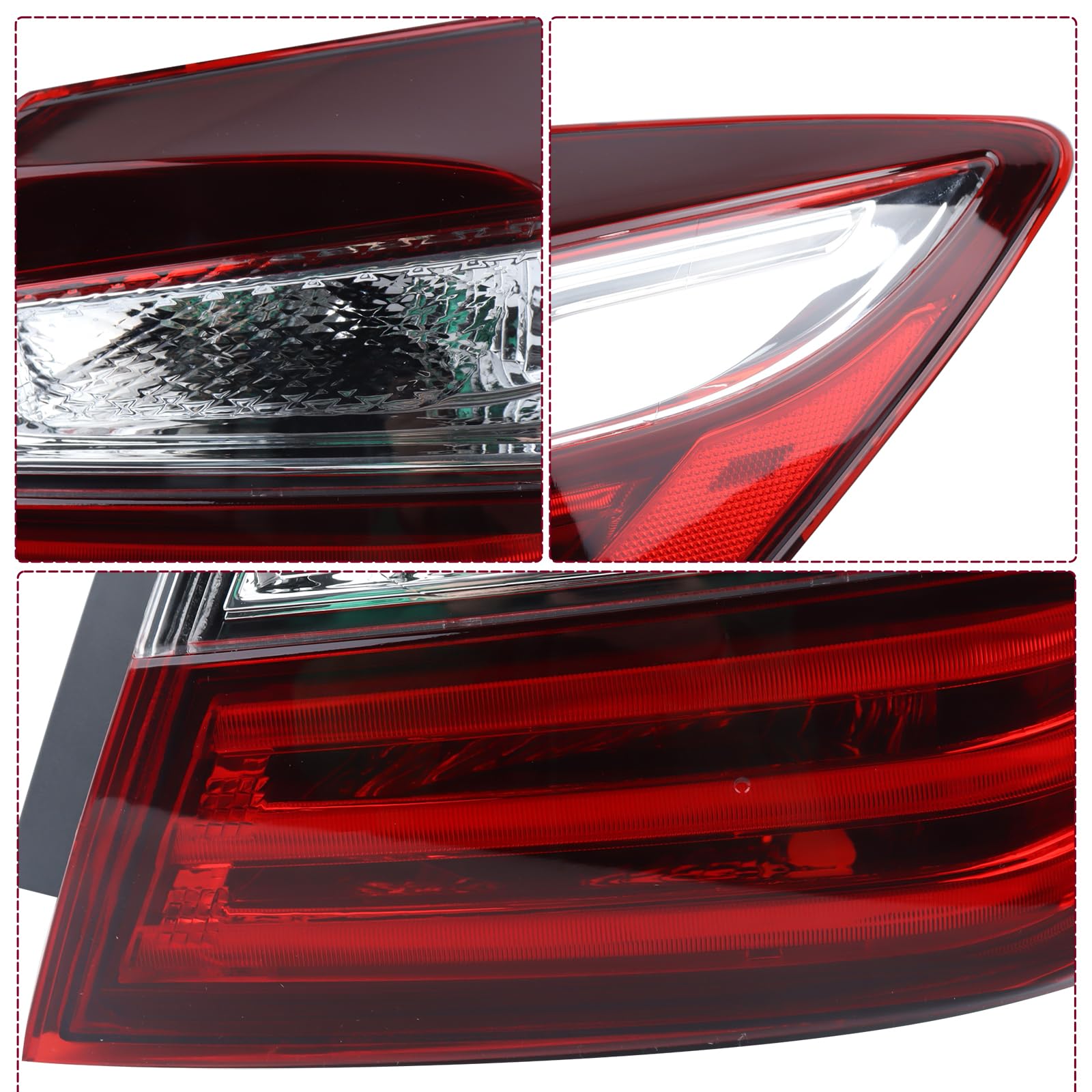 Passenger Side Inner Tail Light For 2016-2017 Honda Accord Rear Brake Stop Lamps - Foto 9