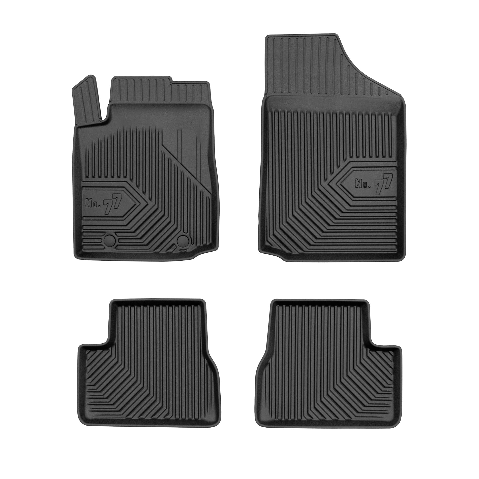 FROGUM No.77 Alfombrillas para Coche Alfombras para Citroën C3 I 2002-2009 | Borde Alto | para Todo el año | Tamaño