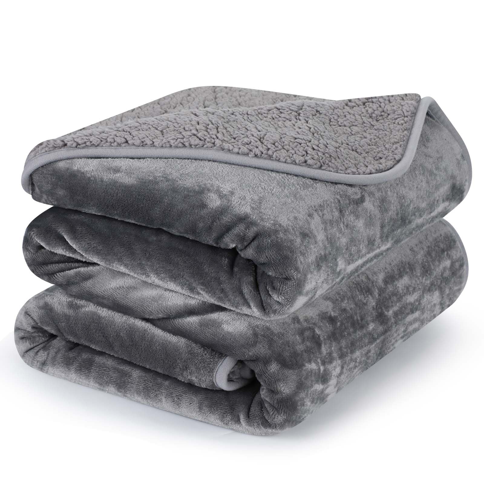 PETTOM Manta para Perros Gatos Mascotas 150x127cm Suave Lavable a Máquina Manta Felpa Sofa Alfombra Cálida Impermeable Manta Mullida Grueso Estera Protección Mantita Calentita