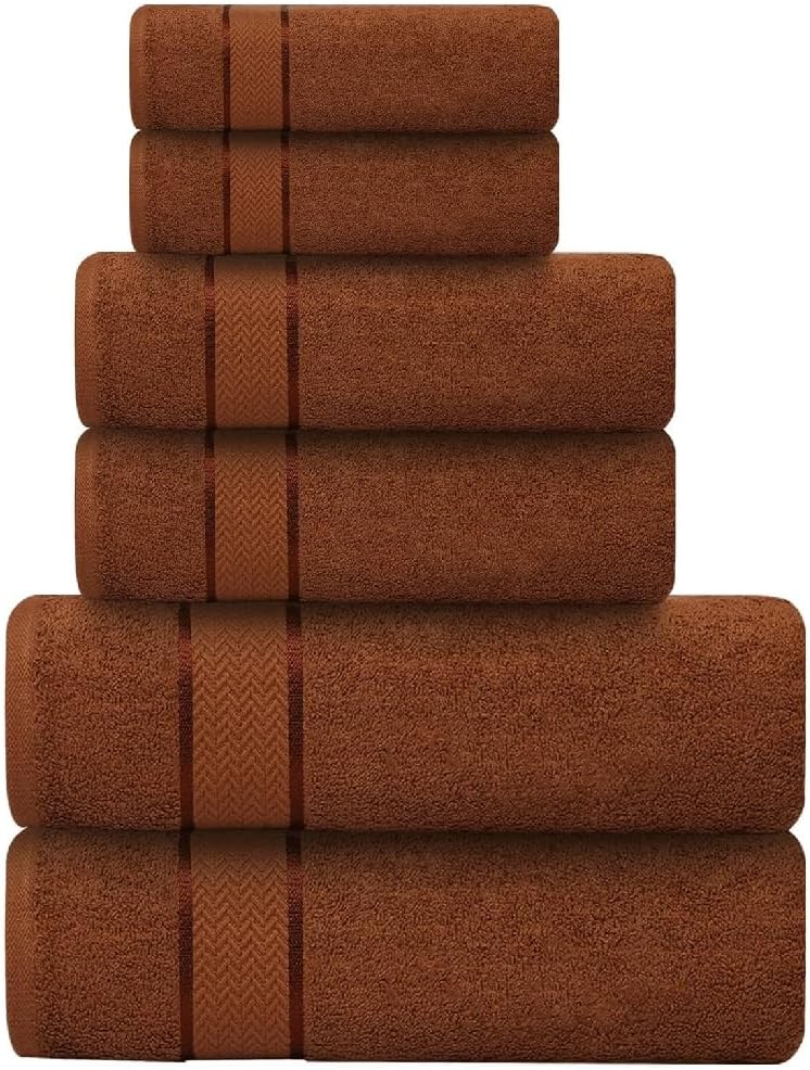 Home Shower Towels 6 Bath Towels, Hand Towels, Quick Drying Long Plush Towels