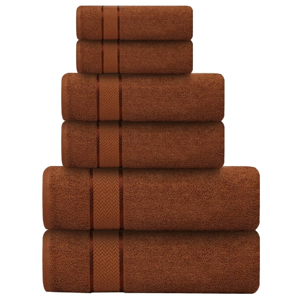 6 Serviettes de Bain en Peluche à Séchage Rapide Absorbantes et Moelleuses