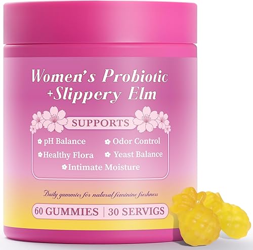 Her Juicy Feminine Probiotics Gummies para mujeres apoya el equilibrio del pH, la salud digestiva e inmunológica con olmo resbaladizo sabor a piña