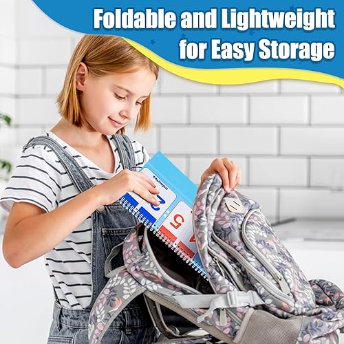 Miniatura 6 de Torlam Reloj de aprendizaje Rotafolio Colorido analógico y digital Reloj de enseñanza para niños, manipuladores de matemáticas 1er 2do grado