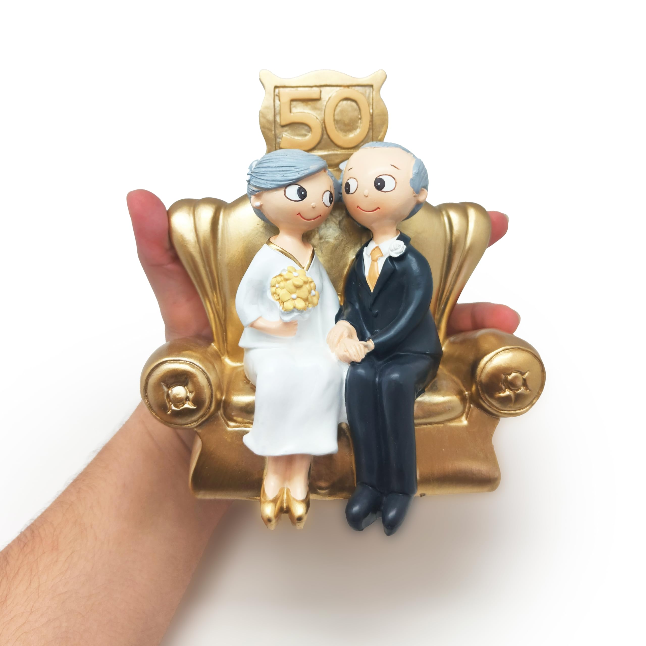 Mopec Pop & Fun - Figura per Torta di Nozze d'oro, 50° Anniversario