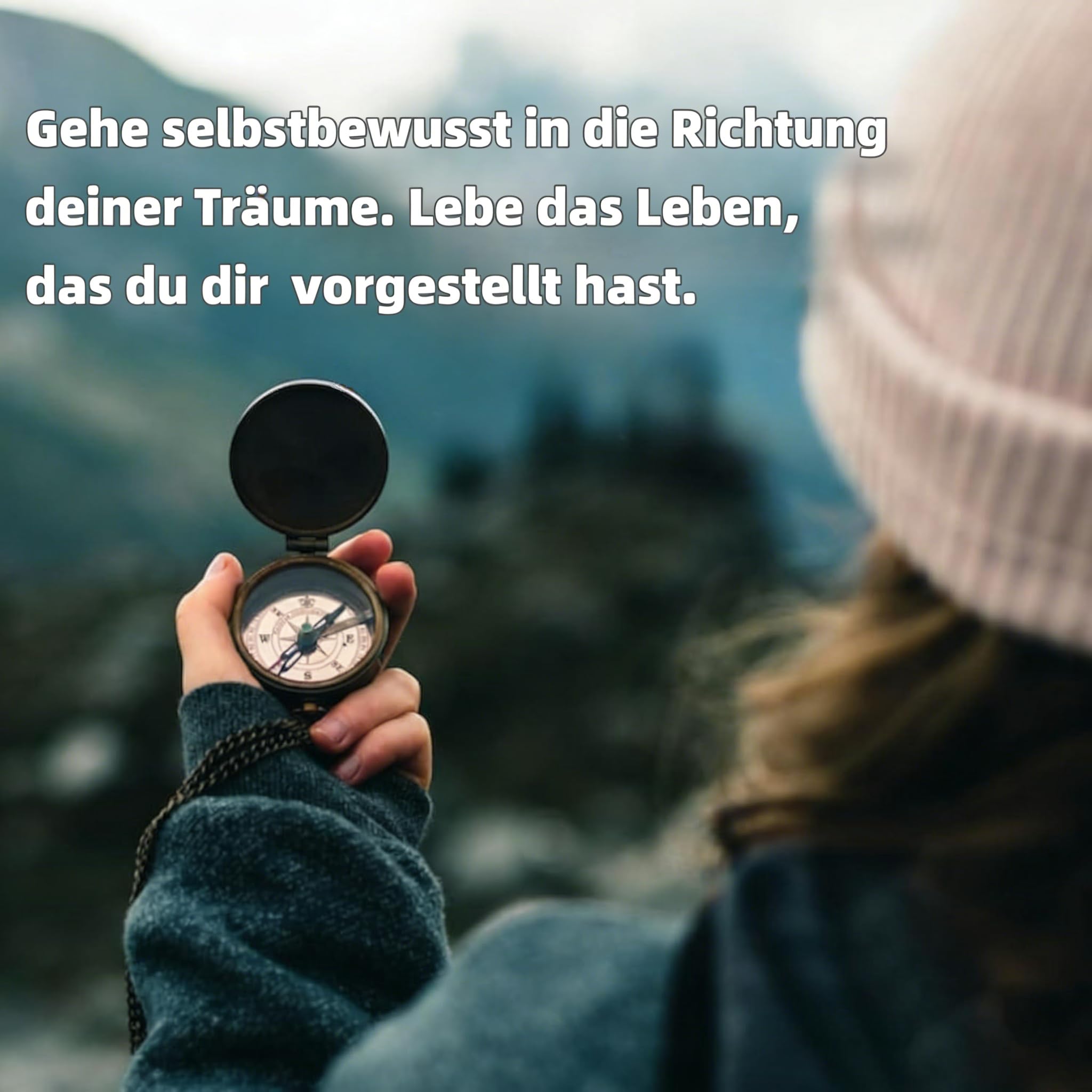 Taschenkompass aus Messing – vollfunktionsfähiger Kompass im antiken Nautik-Design, wasserdicht & tragbar mit 37 cm Kette – Ideal für Wandern, Outdoor, Camping& als gravierbares Geschenk - 5