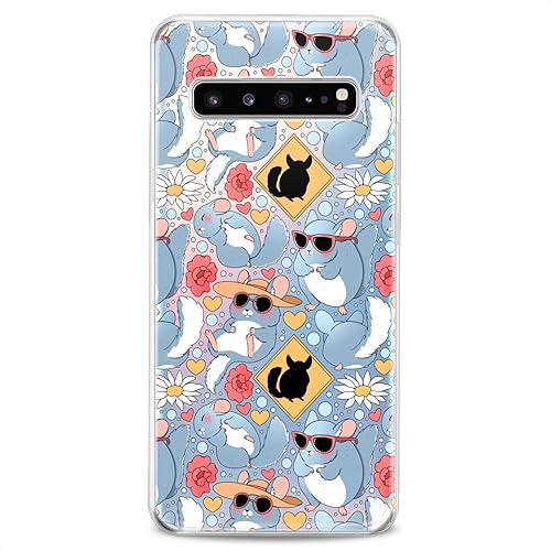 Miniatura 4 de Funda compatible con Samsung A91, A54, A52, A51, A50, A20, A11, A12, A13, A14, A03s, A02s, flexible, transparente, diseño de silicona animal, diseño