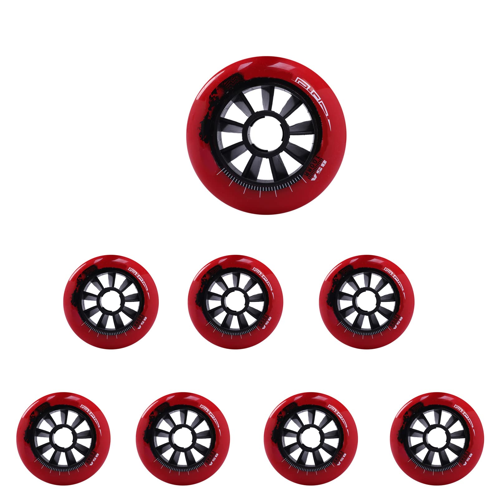 JCCHT 8 Pack 90mm 100mm 110mm Inline Skates Wheels 85A for Inline Speed Skates Indoor Outdoor Asphalt Street Durable Racing Rodas Good