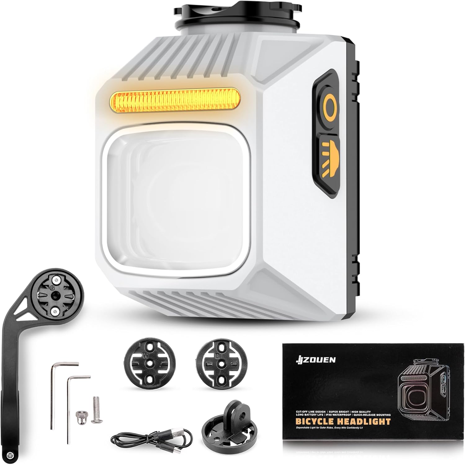 Bike Headlight for Night Riding, Super Bright LED Bike Light, 1200LM Front Bicycle Lights, 20h Battery Life, USB-C Rechargeable, 9 Modes, IPX6 Waterproof, Only for 31.8mm Handlebar