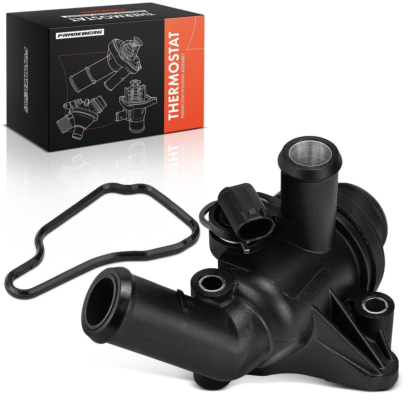 Frankberg Termostato del liquido di raffreddamento 87°C 6682030075 | Compatibile con: Classe A W168, Vaneo 414