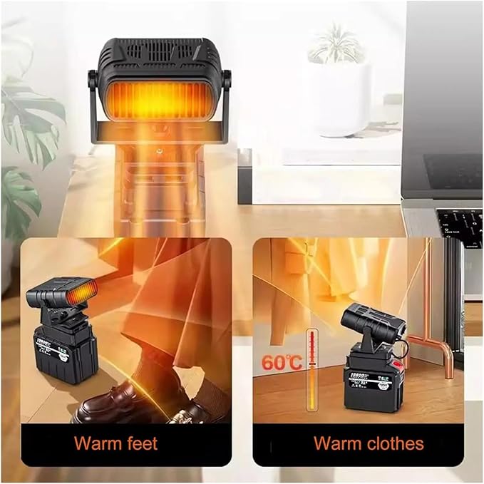 Calefactor Eléctrico Portátil Convector para Auto y Oficina miniatura 3