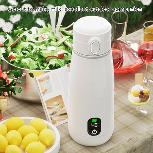 Miniatura 2 de Yunir Travel Electric Kettle, 350ml 316 Stainless Steel Cordless Heating Portable Water Heater 5200mAh IPX6 Small Hot Water Boiler for Outdoor
