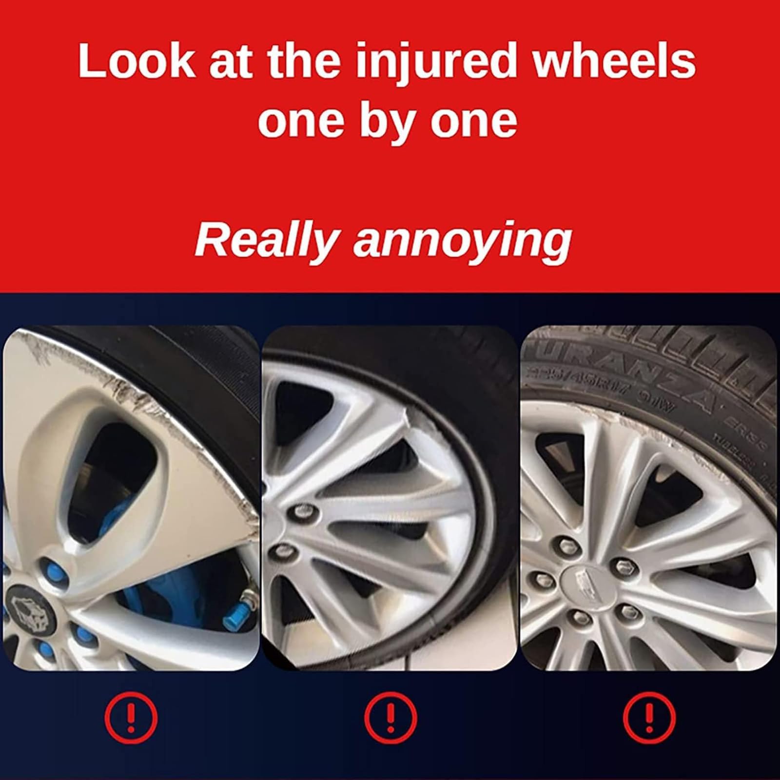 Protecteur De Roue en Alliage (16/17/18/19/20 Pouces), Protecteurs De Jante De Voiture, Bande Décorative/résistant Aux Rayures Mineures, Résistance Et Ténacité + Matériau en Nylon,20inch,Black