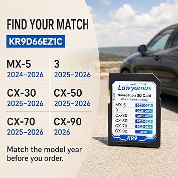 KR9D66EZ1 GPS Navigation SD Card for 2024+ Maz.da MX5 2025 Maz.da 3 / CX30 2025 Maz.da CX50/CX70 with North America Map