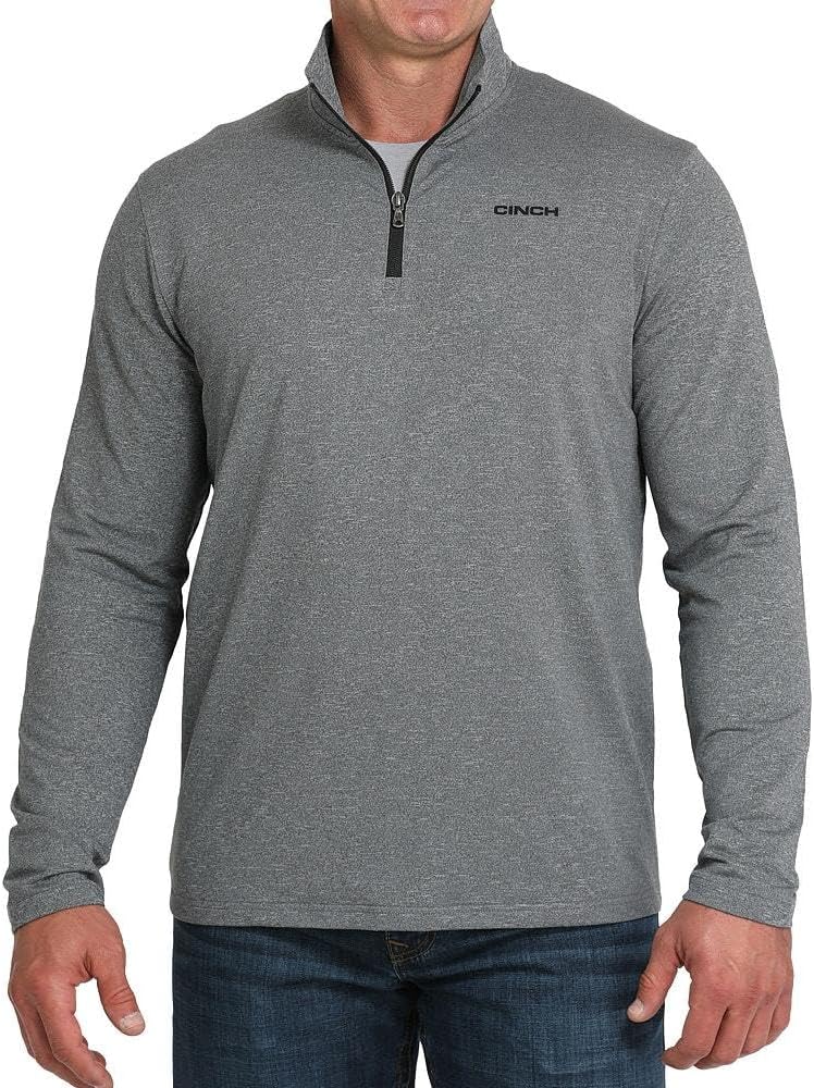 Cinch Men's Charcoal Essentials 1/4 Zip Pullover
