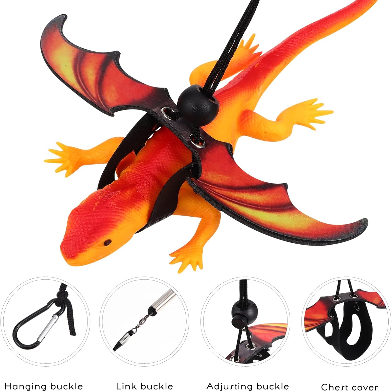 2pcs Reptile Leashes Bearded Dragon Harness Lizard Accessories Outdoor Pet Supplies