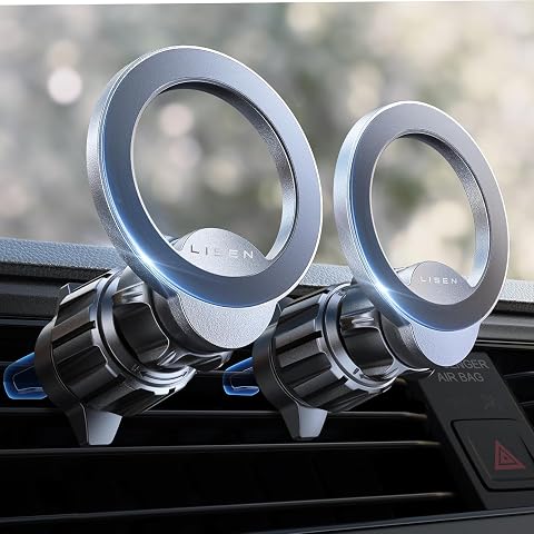LISEN 2 Pack MagSafe Car Mount Fits iPhone 17 Pro Max Air 16 15 14 13 Mag Safe