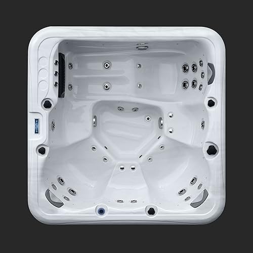 PALM SPAS SPRITZ 6 SEAT HOT TUB 13AMP PLUG AND PLAY WITH LOUNGER AMERICAN BALBOA