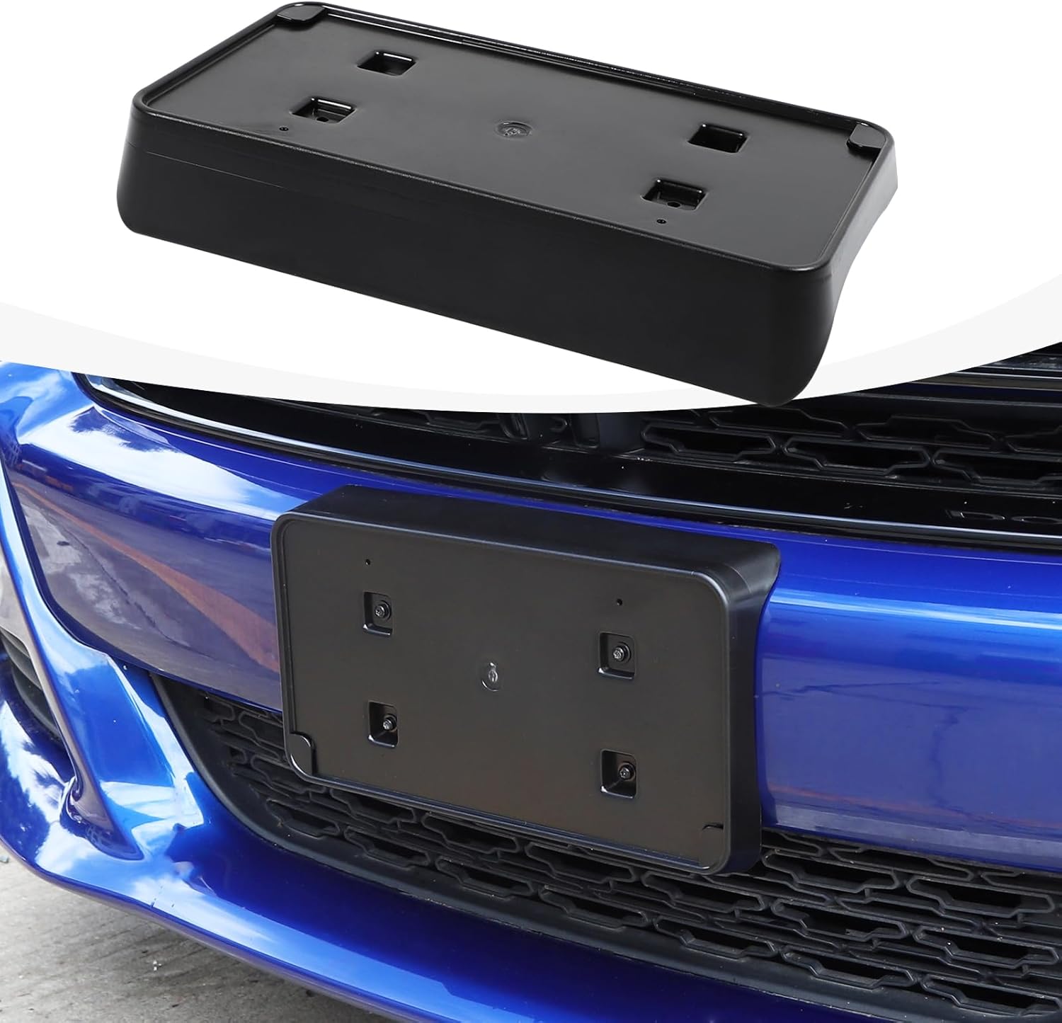 RAZPOY Front License Plate Bracket Holder Mount Frame Compatible with Dodge Charger 2011-2014 Accessories, Black Front Bumper License Plate