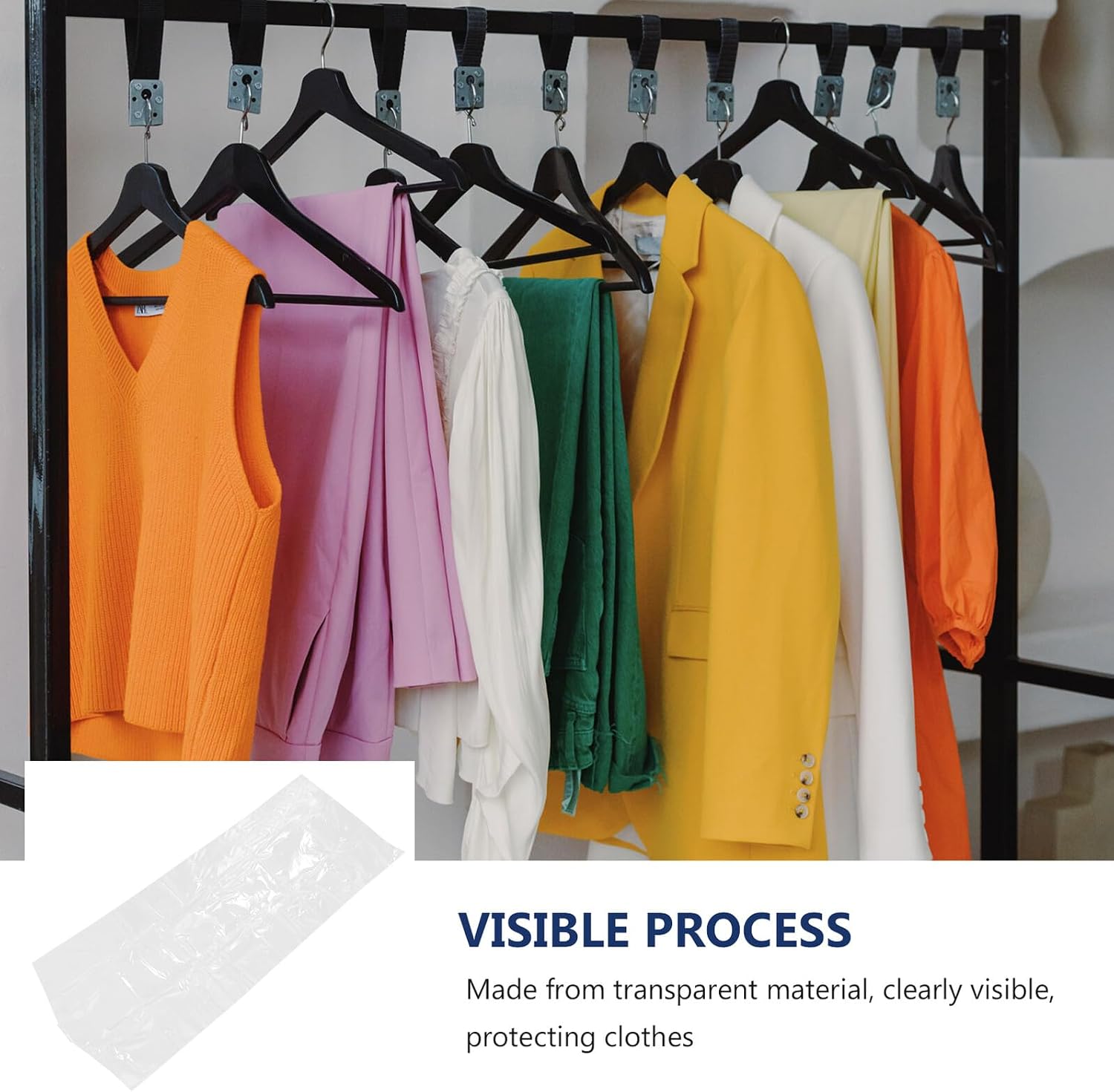Kichvoe Garment Protection Bags for Hanging Clothes, 30pcs Dustproof Suit and Coat Covers, 60x120cm Reusable Closet Clothes Protector Bags for Home and Office Storage