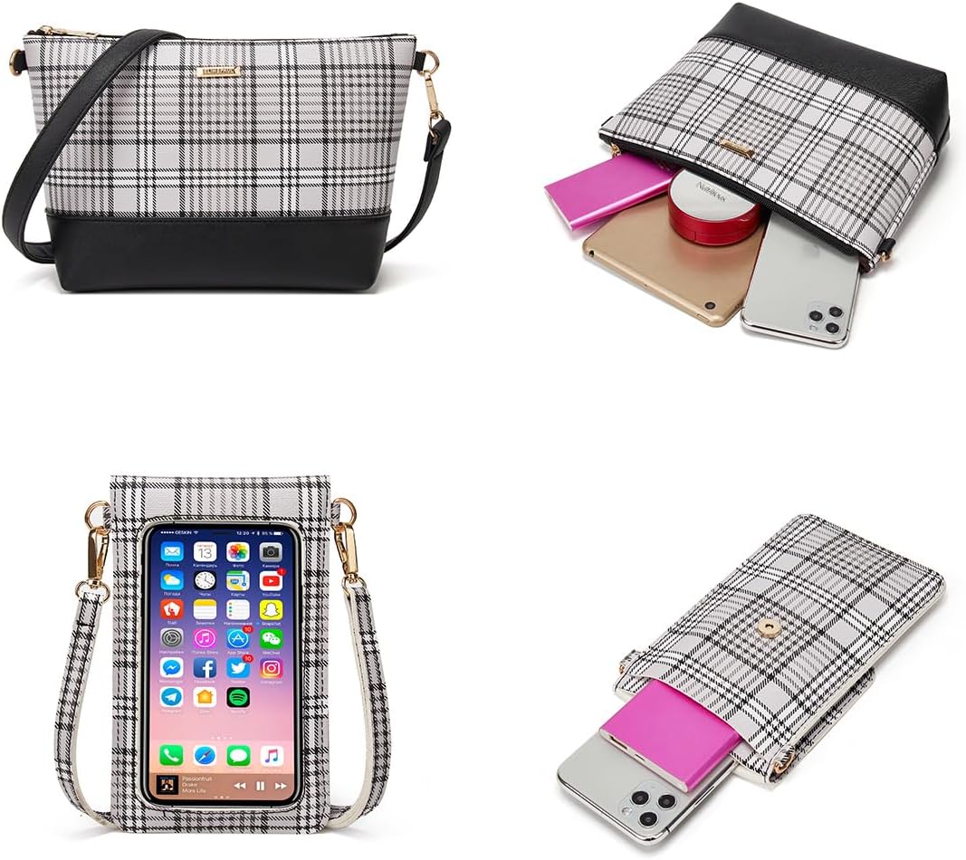 Women Fashion Synthetic Leather Handbags Tote Bag Shoulder Bag Top Handle Satchel Purse Set 4pcs - Image 6