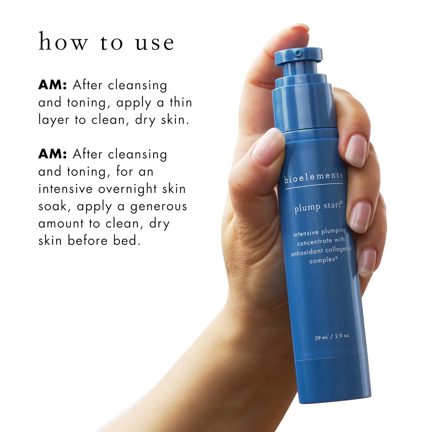 Bioelements Plump Start - 2 fl oz - Skin Plumping Serum to Improve Fullness & Smooth Fine Lines - Includes Collagen-4 Complex - All Skin Types - Vegan, Gluten Free - Never Tested on Animals