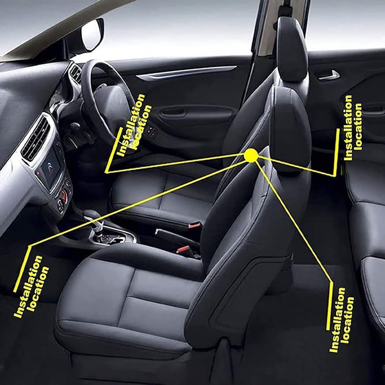 4 Pezzi Auto Tappetini in Pelle PU per Ford Ranger T9 Raptor Wildtrak XLT Fussmatten 2023 2024,Tappetini Abitacolo Anteriori e Posteriori Tappeto Fodera Tappeti Moquette Impermeabile Interni Accessori