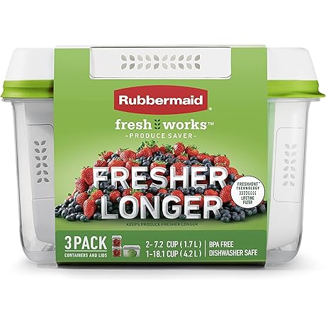 Rubbermaid FreshWorks Keep It Fresh Salad Cup Containers