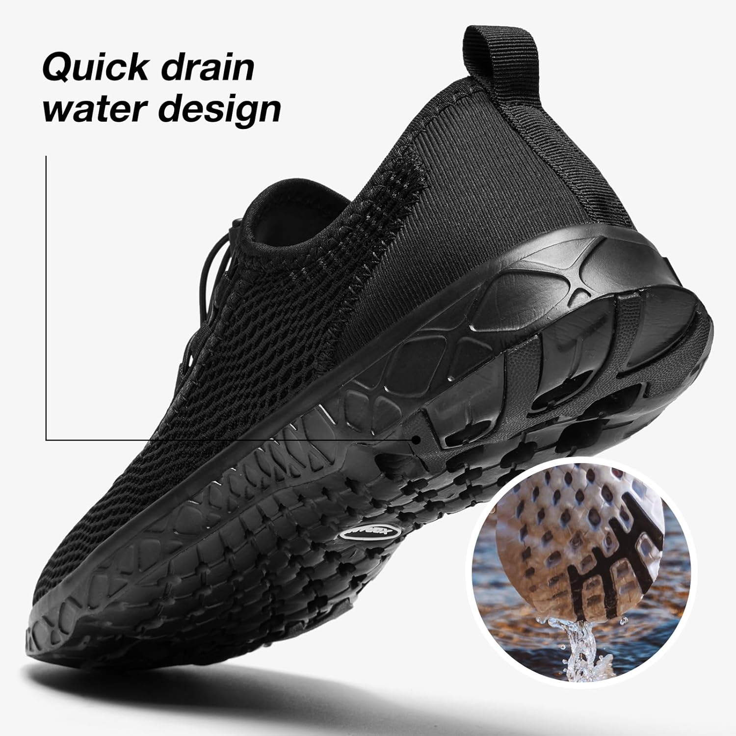 ALEADER Men's Stylish Water Shoes, Quick-Dry Xdrain Water Sneakers, Lightweight & Comfort Footed - Image 3