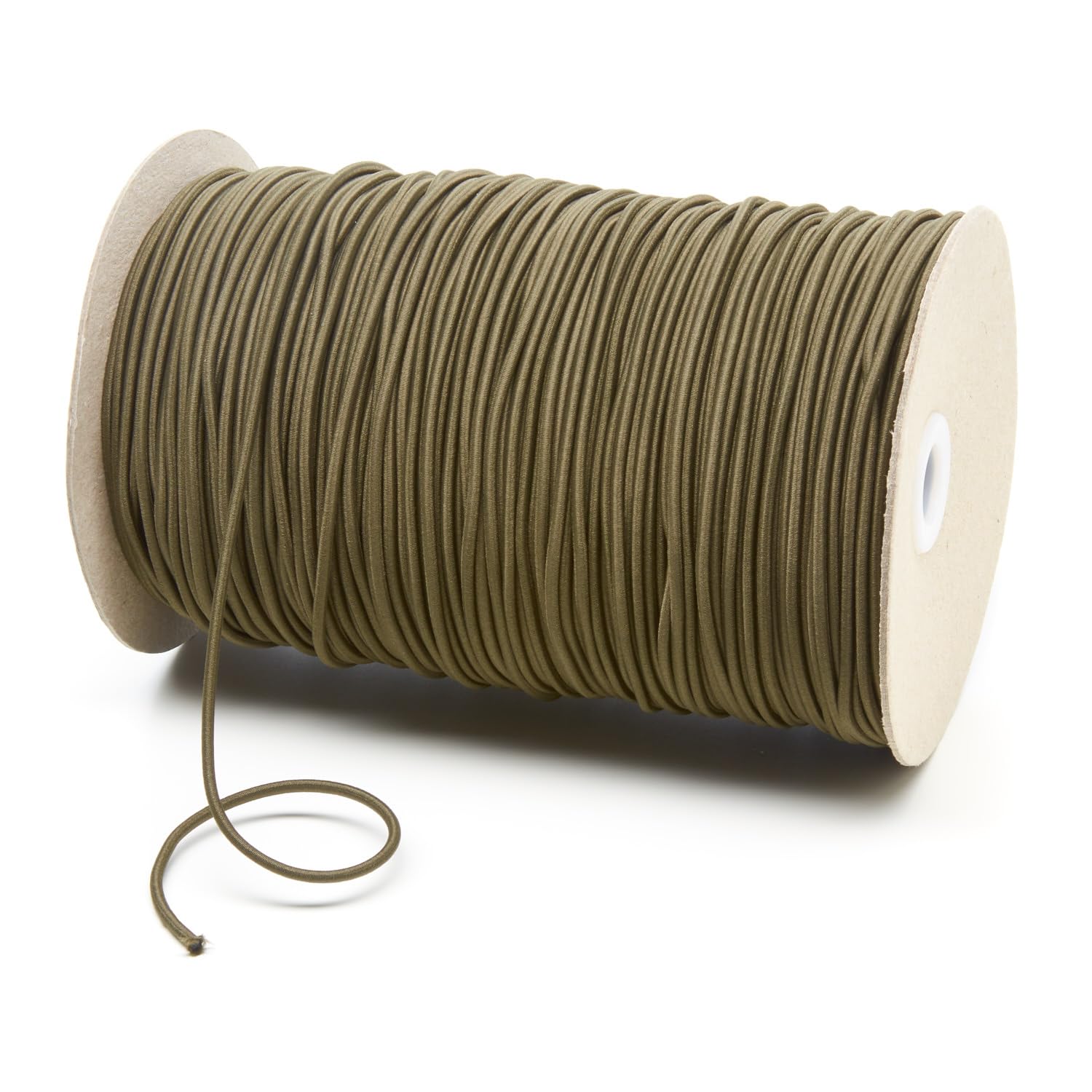 2mm Thin Fine Round Elastic Cord for Sewing DIY, Arts & Crafts, Beading, Haberdashery & Clothing Accessory Premium Quality Made in UK (Khaki, 5 Metre Cut Length)