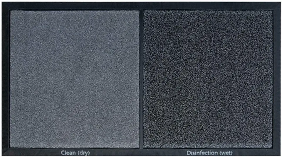 HAPYLY Tapete higienizante para piso de desinfecção – Tapete de banho de entrada multifuncional para casa e hotel (cinza)