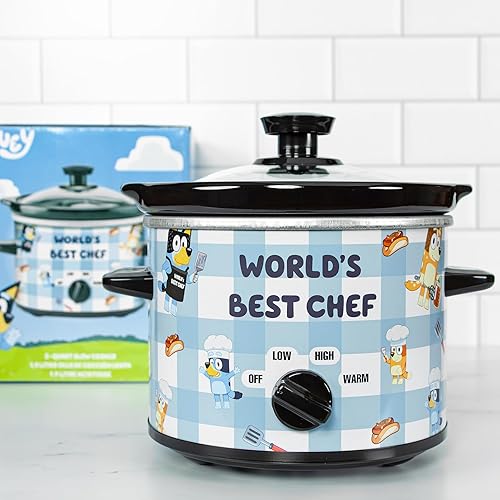 Miniatura 4 de Uncanny Brands Olla de cocción lenta Bluey de 2 cuartos - Pequeño aparato de cocina