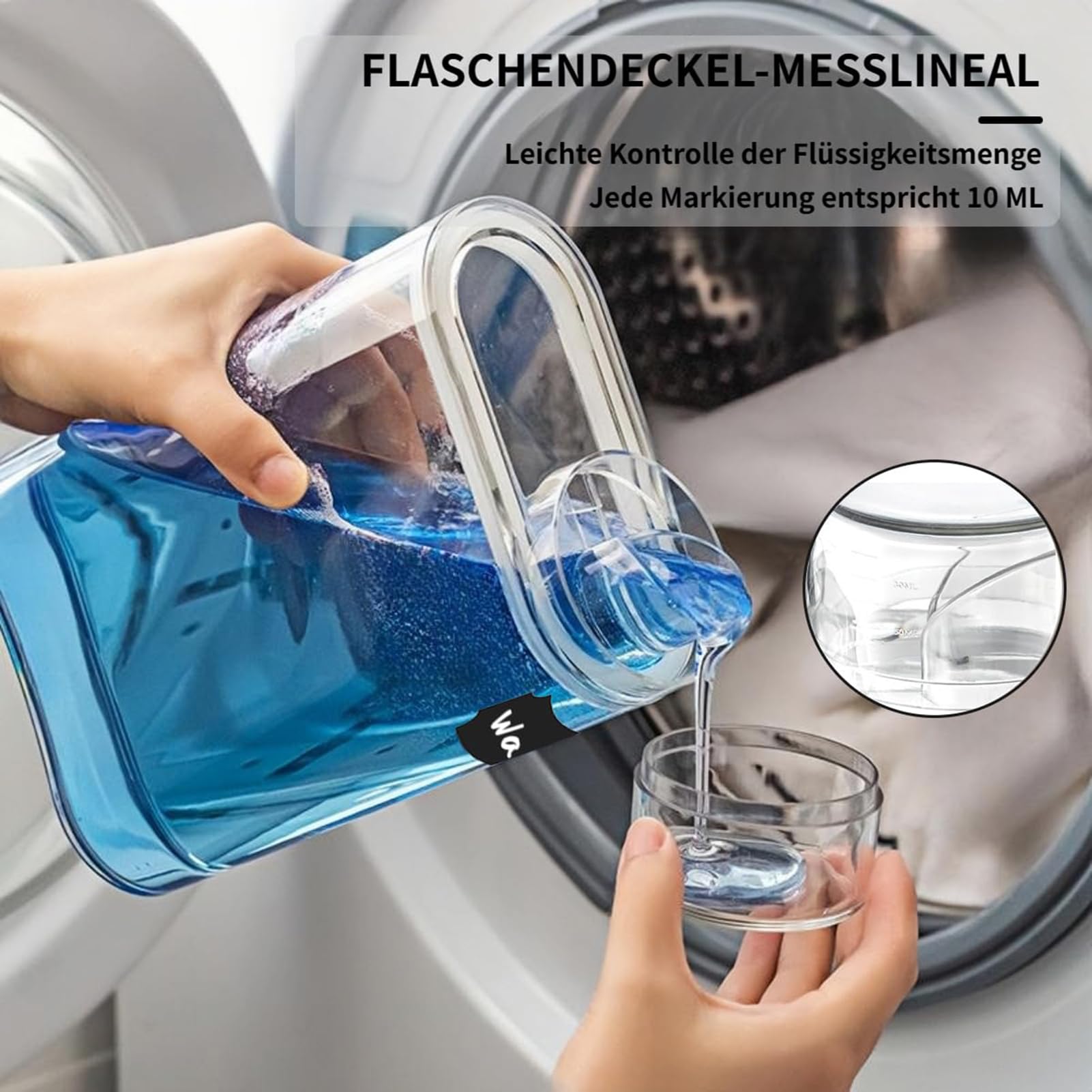 1300 Ml Luftdichter Waschmittelspender Mit Messbecher - 8 STÜCK Waschpulver Aufbewahrungsbox - Waschpulver Dosierer - BehäLter Aufbewahrungseimer Waschmittelbox | FüR WeichspüLer