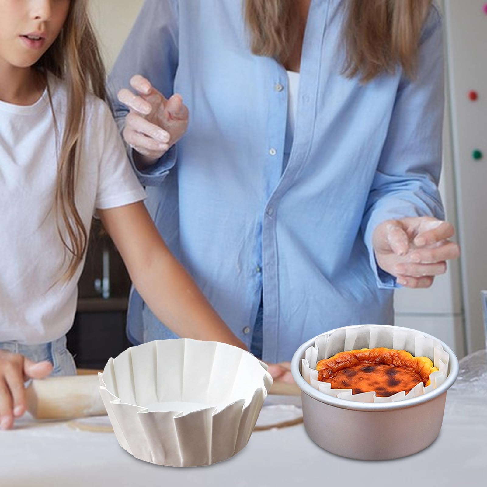 Moules à cupcakes pour la pâtisserie – Moules en papier sulfurisé pour mini muffins, parfaits pour les fêtes d'anniversaire, les mariages, les réunions à la maison et les occasions spéciales, blanc