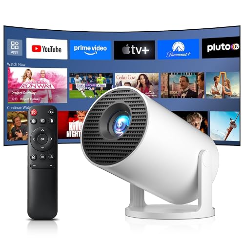 Salange Mini Projecteur Compatible 4K, Videoprojecteur Intelligent Android 14 WiFi6