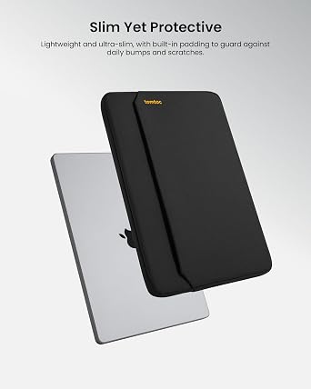 tomtoc Slim Laptop Sleeve for 14-inch MacBook Pro M5/M4/M3/M2/M1 Pro/Max 2026-2021, Water-Resistant Protective Case for 13.8 Inch Surface Laptop AI PC, Accessory Bag