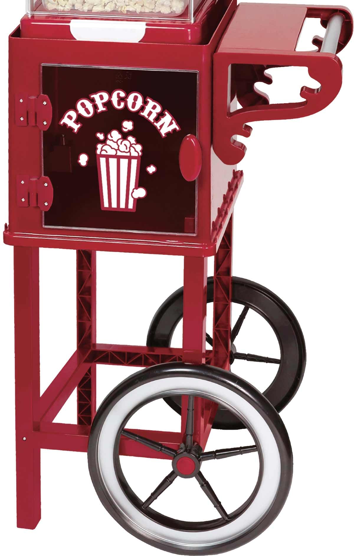 Retro XXL Popcorn-Maschine mit Wagen 1,15 Meter hoch Großer Popcorn-Maker Epiq 80001270 - Ein Hingucker auf jeder Party