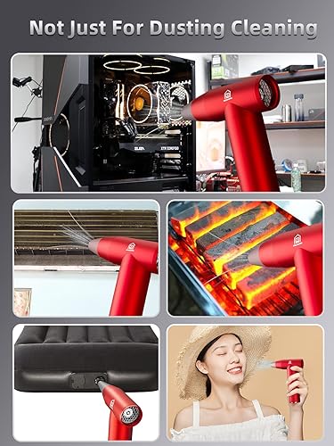 Miniatura 6 de Plumero de aire comprimido 105000RPM duración de la batería 30 minutos plumero de aire eléctrico plumero de aire de mano inalámbrico buen reemplazo