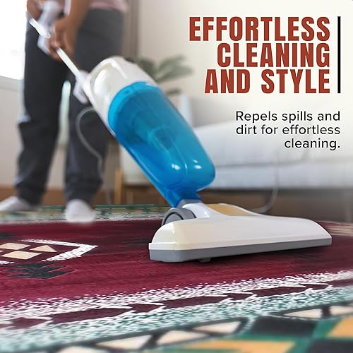 Miniatura 2 de YHSF South West C318 - Alfombra de área nativa americana fácil de limpiar, gruesa, suave, duradera, inspirada en los indígenas tribales americanos