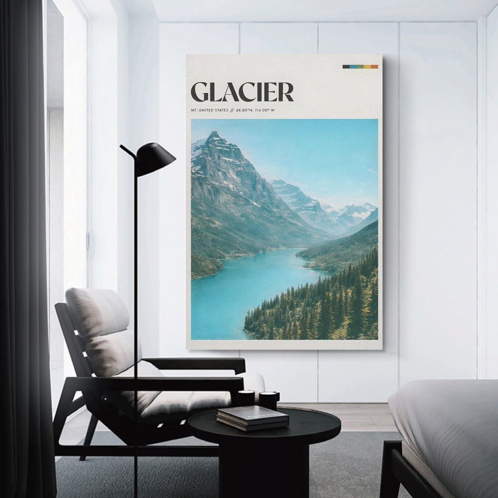 Junmoney Decorative Wall Artwork Glacier National Park (2), 20x30inch(50x75cm), for Living Room, Bedroom Or Apartment Walls, Decorative Artwork for Empty Walls