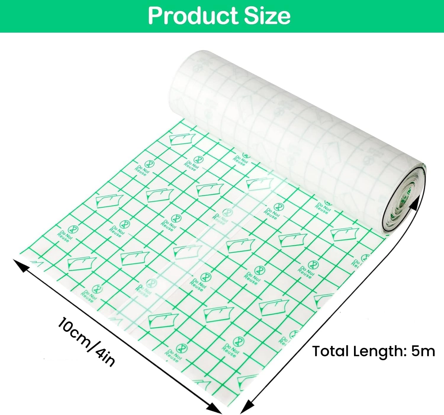 Pansement Tatouage Waterproof,Transparent Pansement Bandage,Imperméable Tatouées Bandage,bandage Imperméable Transparent,pour Tatouages,Plaies,et Protection de la Peau (10cm*5m)