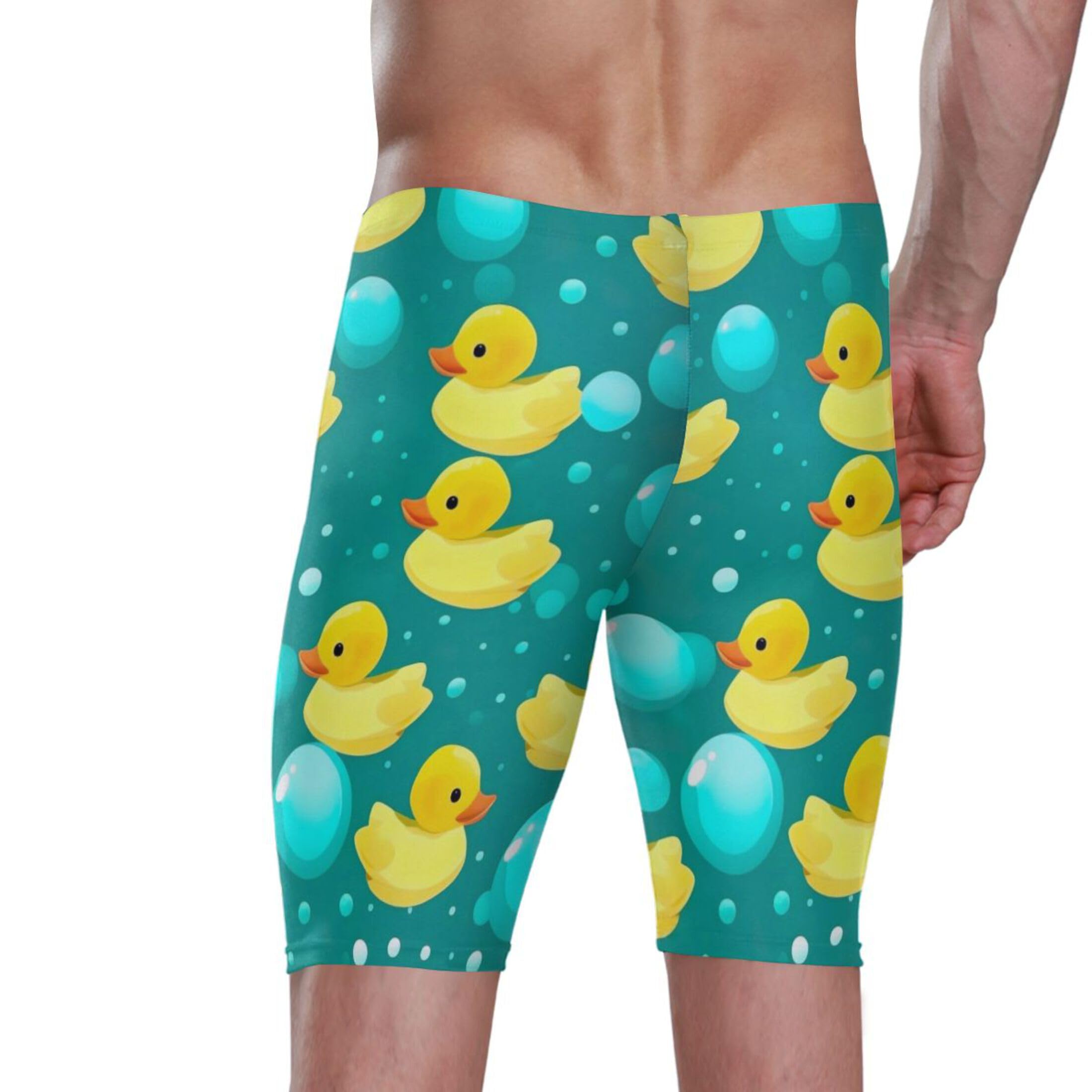 UMIRIKO Little Yellow Duck Men's Swim Jammers Racing & Training Swimsuit Fast, Flexible,Comfortable XXXL B0400103
