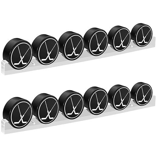 Yulejo 2-Pack Hockey Puck Display Case, Clear Acrylic Wall Mount Holder 12