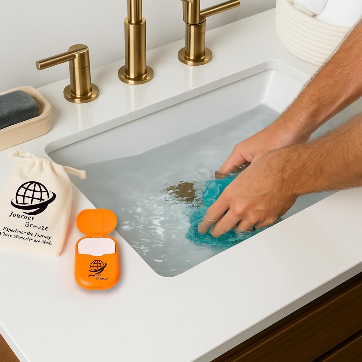 Travel Laundry Detergent Sheets and Travel Clothesline – Laundry Detergent Sheets 50-Count + Portable Clothesline for Hotels, Cruises & Camping, Compact Sink Laundry Set for Trips & Small Spaces - Image 2