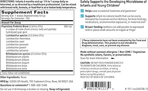 Miniatura 6 de Suplemento probiótico fórmula infantil Klaire Labs Ther-Biotic 2.1 oz