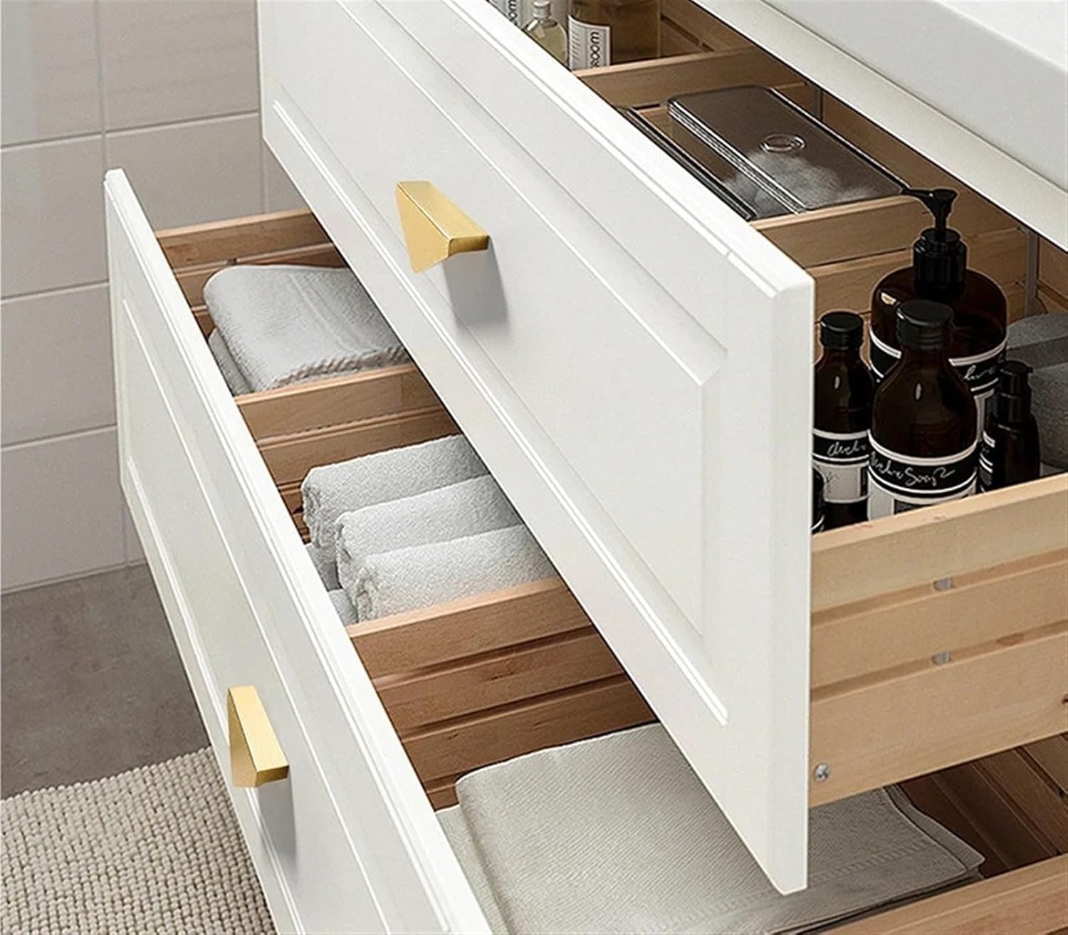 Kitchen Cabinet Storage Handles Dressers Cupboard Closet Wardrobe Drawer Door Furniture Handle Hardware 2Pcs(Triangle-Black)